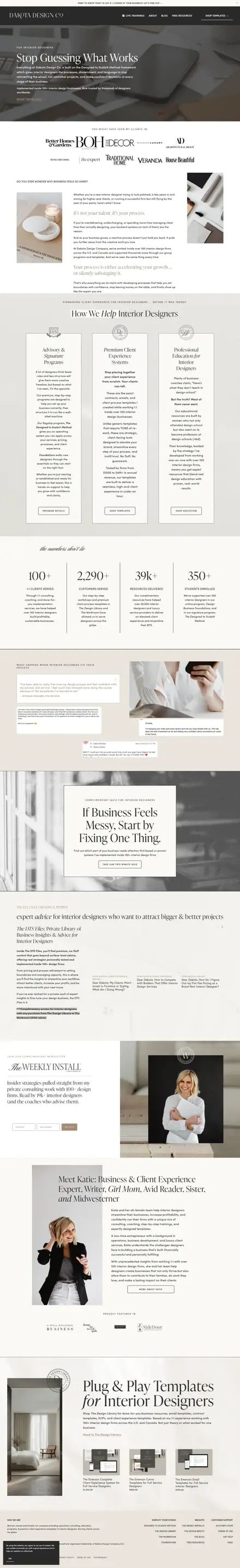 Dakota Design Co. website, services