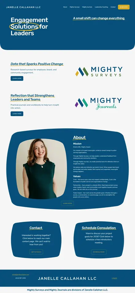 Janelle Callahan website, businesses and consultants
