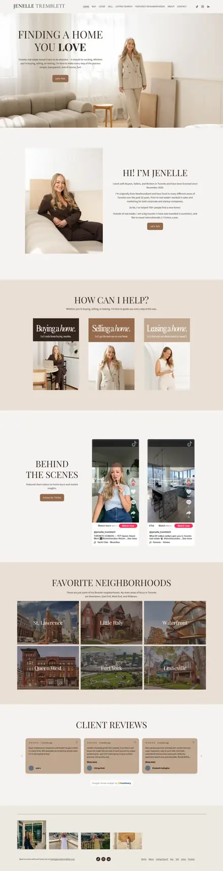 Jenelle Tremblett website, real estate