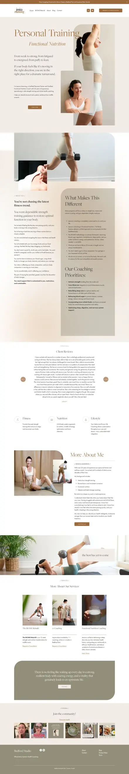 Jessica Manning website, services
