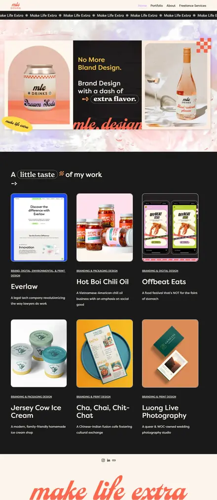MLE Design website, businesses and consultants