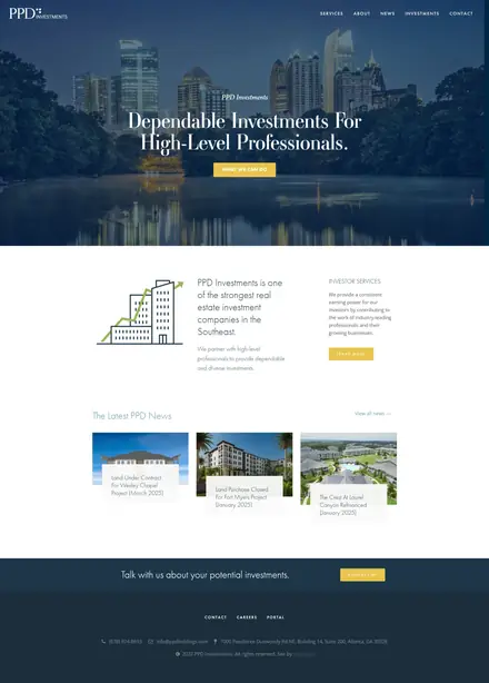 PPD Holdings website, real estate