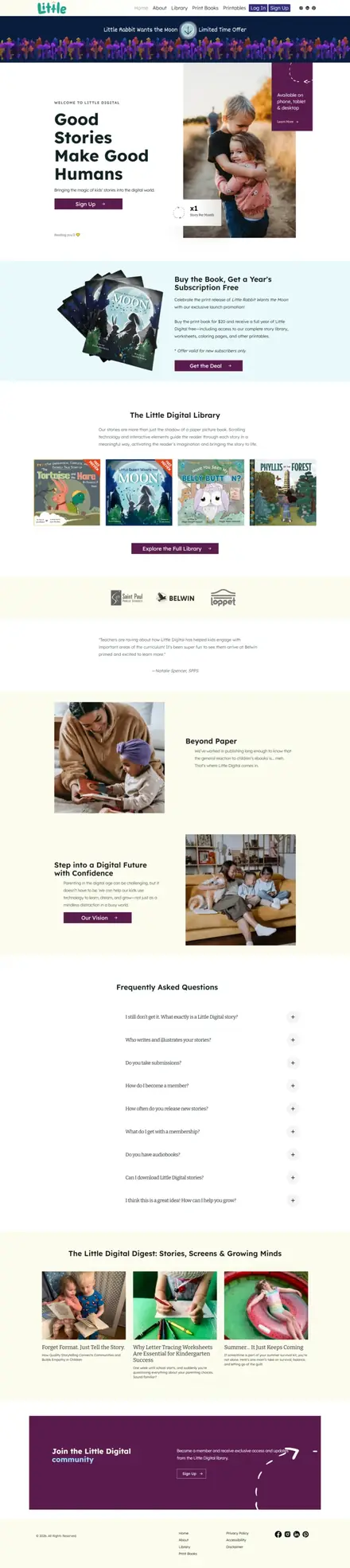 My Little Digital website, membership