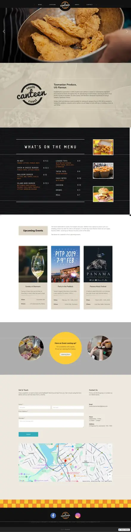 South Coast Canteen website, businesses and consultants