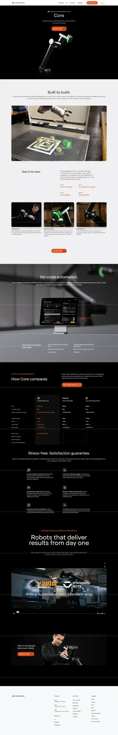 Standard Bots website, businesses and consultants