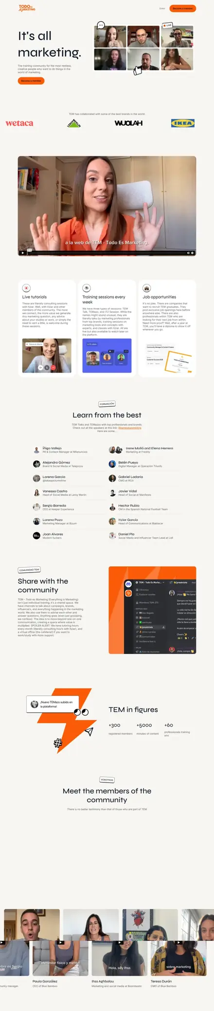 Todo es MKT website, membership