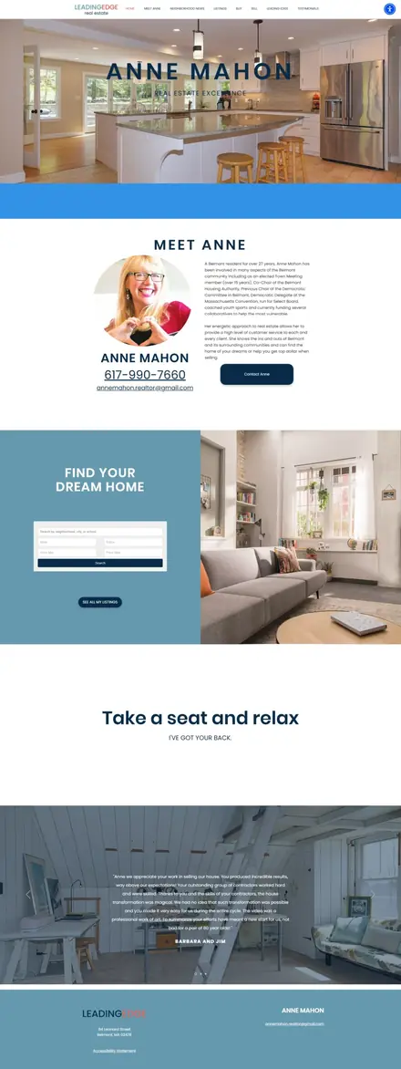 Anne Mahon website, real estate