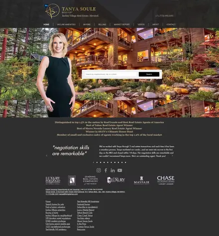 Living Tahoe website, real estate