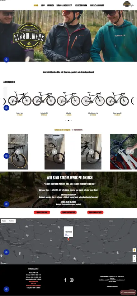 Stromwerk website, landing pages