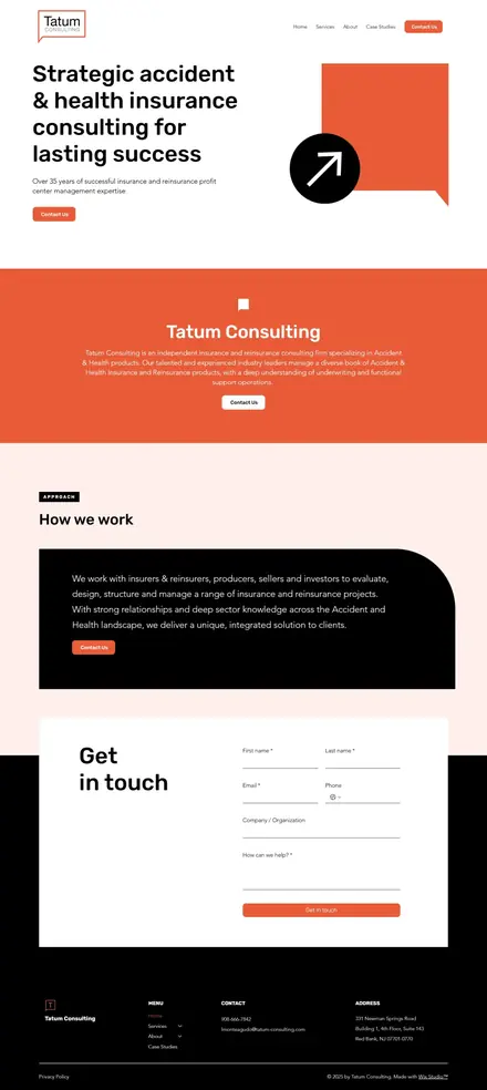 Tatum Consulting website, businesses and consultants