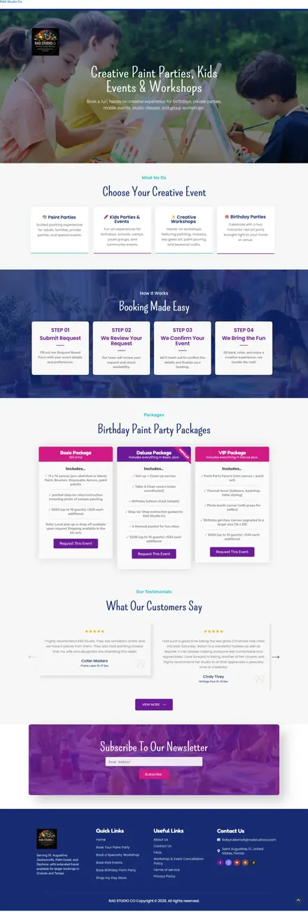 RAD Studio Co. website, businesses and consultants