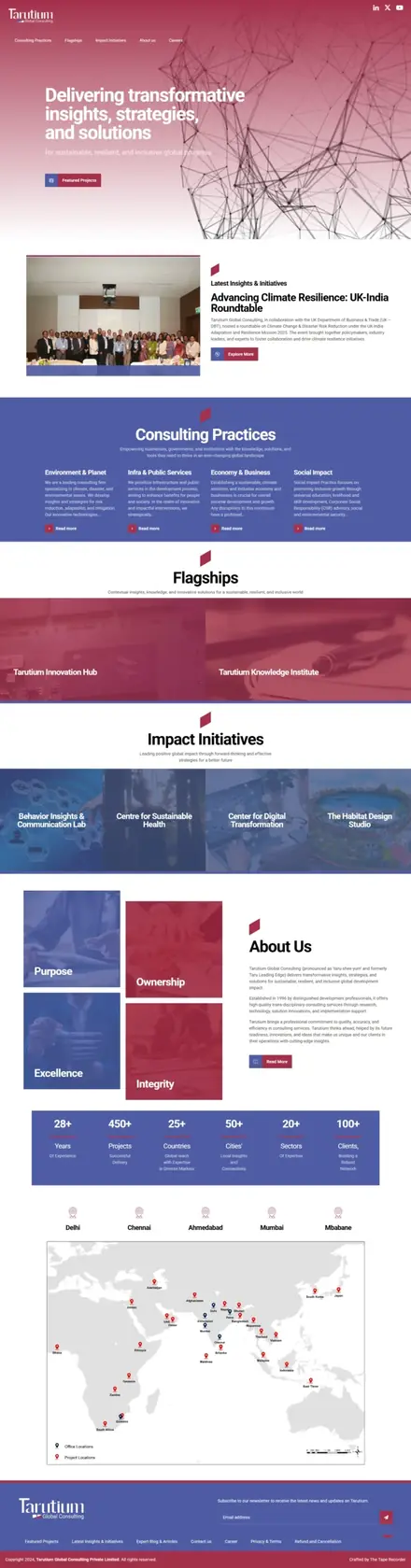 Tarutium website, businesses and consultants