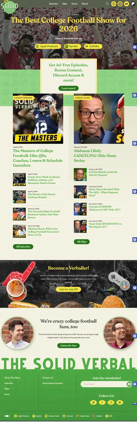 The Solid Verbal website, podcast websites