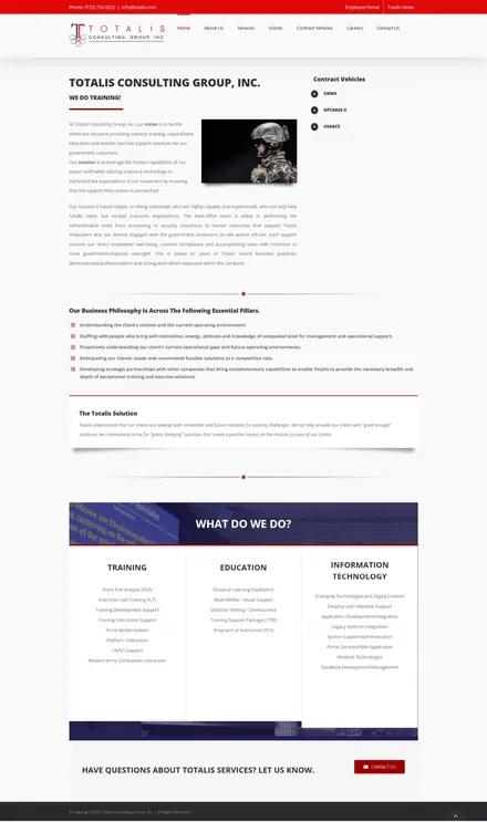 Totalis Consulting website, businesses and consultants